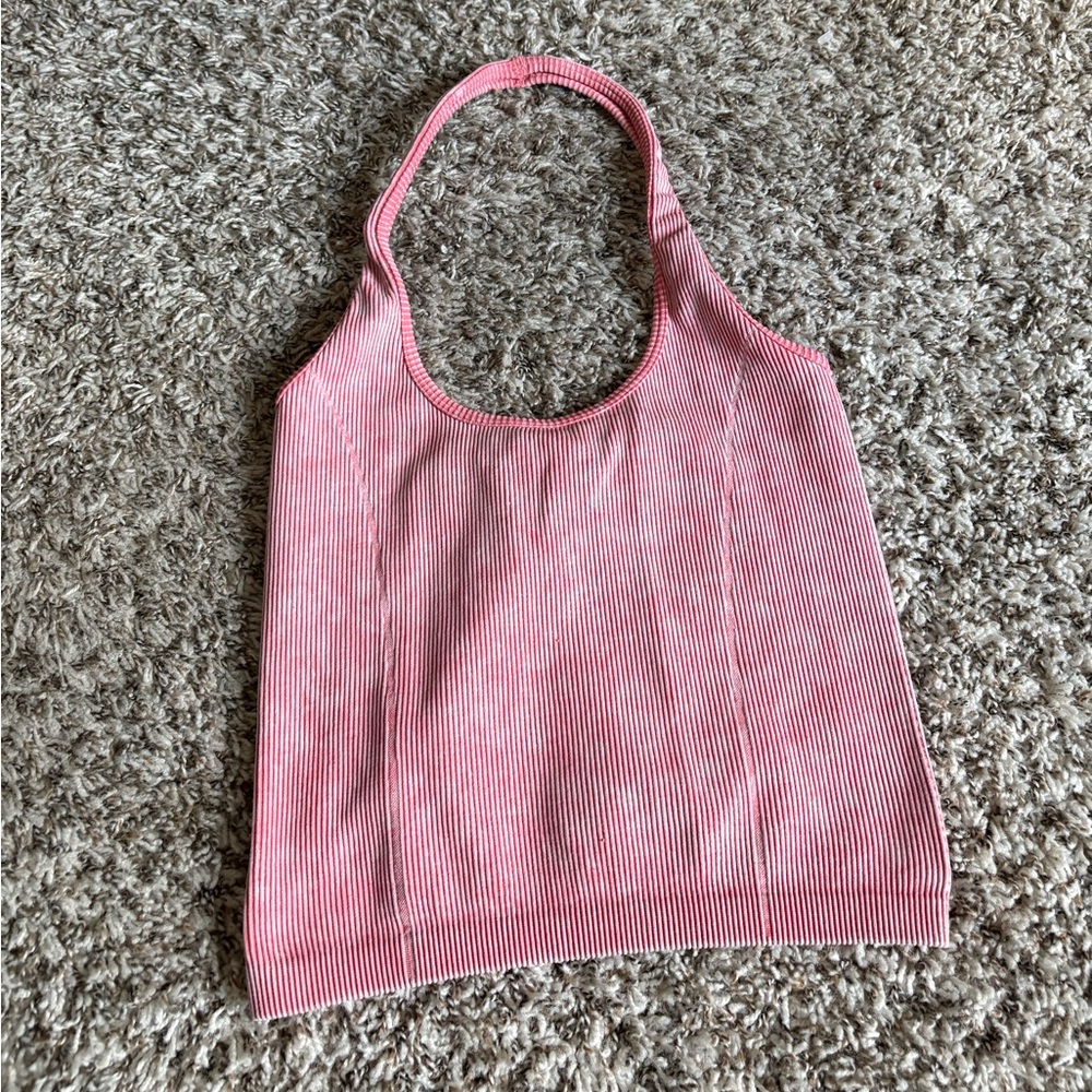 AE Pink Ribbed Tank Top - Picture 3 of 3